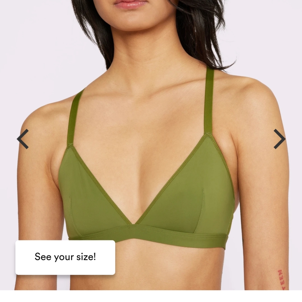 Olive Green Triangle Bralette
